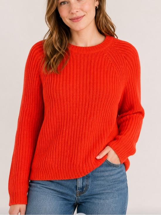 Lauren Ralph Lauren Sweaters - Lauren Ralph Lauren Orange Chunky Knit Crewneck Sweater